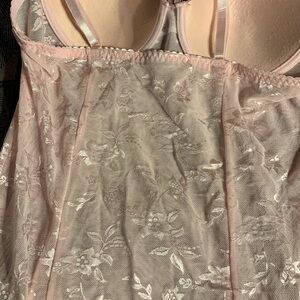 Pink floral lingerie